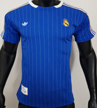 2025/26 RM Blue Retro Style Player Version Soccer Jersey