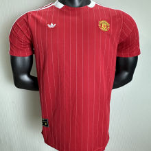 2025/26 M Utd Red Retro Style Player Version Soccer Jersey