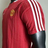 2025/26 M Utd Red Retro Style Player Version Soccer Jersey