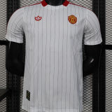 2025/26 M Utd White Retro Style Player Version Soccer Jersey
