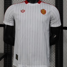 2025/26 M Utd White Retro Style Player Version Soccer Jersey