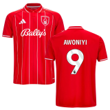 AWONIYI #9 Nottingham Forest Home Red Fans Jersey 2025/26 (League Font 联赛字体 ) ★★