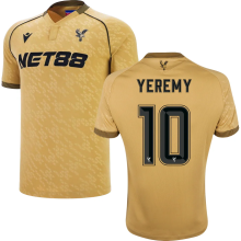 YEREMY #10 Crystal Palace Away Gold Fans Soccer Jersey 2025/26 (CUP Font 杯赛字体 ) ★★