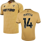 MATETA #14  Crystal Palace Away Gold Fans Soccer Jersey 2025/26 (League Font 联赛字体 ) ★★