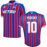 YEREMY #10 Crystal Palace Home Fans Soccer Jersey 2025/26  (CUP Font 杯赛字体 ) ★★