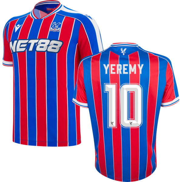 YEREMY #10 Crystal Palace Home Fans Soccer Jersey 2025/26  (CUP Font 杯赛字体 ) ★★