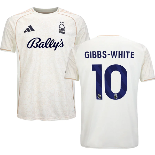 GIBBS-WHITE #10 Nottingham Forest Away Fans Jersey 2025/26 (League Font 联赛字体 ) ★★
