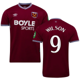 WILSON #9 West Ham Home Fans Soccer Jersey 2025/26 (CUP Font 杯赛字体 ) ★★