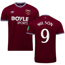 WILSON #9 West Ham Home Fans Soccer Jersey 2025/26 (CUP Font 杯赛字体 ) ★★