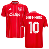 GIBBS-WHITE #10 Nottingham Forest Home Red Fans Jersey 2025/26 (CUP Font 杯赛字体 ) ★★