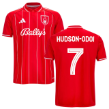 HUDSON-ODOI #7 Nottingham Forest Home Red Fans Jersey 2025/26 (CUP Font 杯赛字体 ) ★★