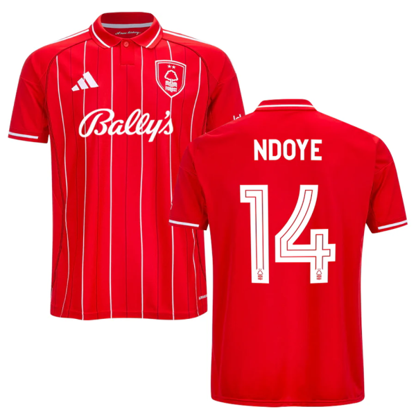 NDOYE #14 Nottingham Forest Home Red Fans Jersey 2025/26 (CUP Font 杯赛字体 ) ★★