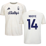 NDOYE #14 Nottingham Forest Away Fans Jersey 2025/26 (League Font 联赛字体 ) ★★