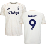 AWONIYI #9 Nottingham Forest Away Fans Jersey 2025/26 (League Font 联赛字体 ) ★★