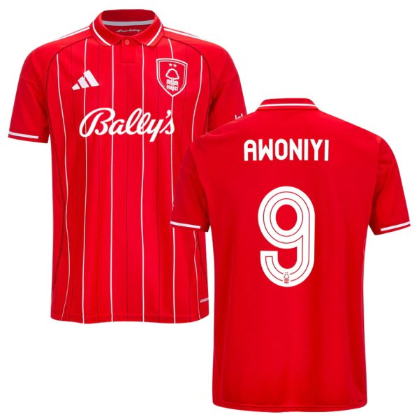 AWONIYI #9 Nottingham Forest Home Red Fans Jersey 2025/26 (CUP Font 杯赛字体 ) ★★