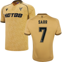 SARR #7 Crystal Palace Away Gold Fans Soccer Jersey 2025/26 (CUP Font 杯赛字体 ) ★★