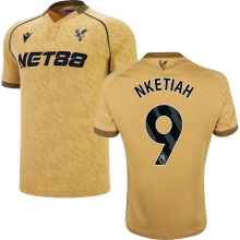 NKETIAH #9 Crystal Palace Away Gold Fans Soccer Jersey 2025/26 (League Font 联赛字体 ) ★★