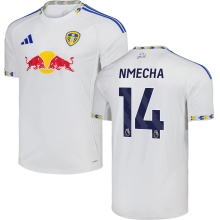 NMECHA #14 Leeds United Home White Fans Soccer Jersey 2025/26 (League Font 联赛字体 ) ★★