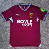 Souček #28 West Ham Home Fans Soccer Jersey 2025/26 (CUP Font 杯赛字体 ) ★★