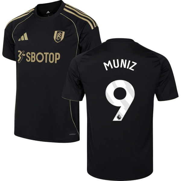MUNIZ #9 Fulham Third Black Fans Soccer Jersey 2025/26 (League Font 联赛字体 ) ★★