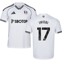IWOBI #17 Fulham Home White Fans Soccer Jersey 2025/26 (League Font 联赛字体 ) ★★