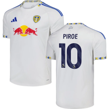 PIROE #10 Leeds United Home White Fans Soccer Jersey 2025/26 (League Font 联赛字体 ) ★★
