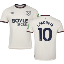 L.Paquetá #10 West Ham Away Fans Soccer Jersey 2025/26 (League Font 联赛字体 ) ★★
