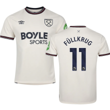 Füllkrug #11 West Ham Away Fans Soccer Jersey 2025/26 (League Font 联赛字体 ) ★★