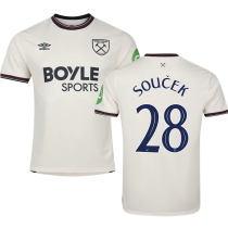 Souček #28 West Ham Away Fans Soccer Jersey 2025/26 (CUP Font 杯赛字体 ) ★★