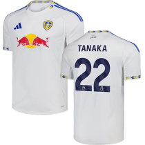 TANAKA #22 Leeds United Home White Fans Soccer Jersey 2025/26 (League Font 联赛字体 ) ★★