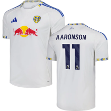 AARONSON #11 Leeds United Home White Fans Soccer Jersey 2025/26 (League Font 联赛字体 ) ★★