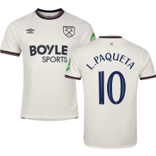 L.Paquetá #10 West Ham Away Fans Soccer Jersey 2025/26 (CUP Font 杯赛字体 ) ★★