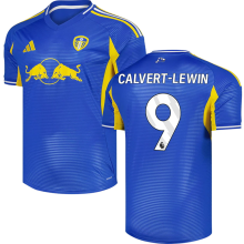 CALVERT-LEWIN #9 Leeds United Away Blue Fans Soccer Jersey 2025/26 (League Font 联赛字体 ) ★★