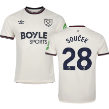 Souček #28 West Ham Away Fans Soccer Jersey 2025/26 (League Font 联赛字体 ) ★★