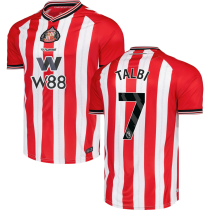 TALBI #7 Sunderland Home Fans Soccer Jersey 2025/26 (League Font 联赛字体 ) ★★