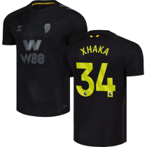XHAKA #34 Sunderland Third Black Fans Soccer Jersey 2025/26 (League Font 联赛字体 ) ★★