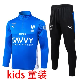 2025/26 Al Hilal SFC Blue Kids Sweater Tracksuit 利雅得新月