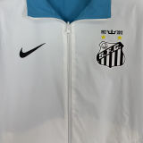 2012/13 Santos White And Blue Retro Reversible Windbreaker 双面