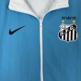 2012/13 Santos White And Blue Retro Reversible Windbreaker 双面