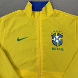2026 Brazil Yellow And Blue Reversible Windbreaker 双面