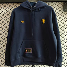 2026 M Utd Royal Blue Retro Style Hoody 宝蓝色