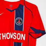2004/2005 PSG Away Red Retro Soccer Jersey