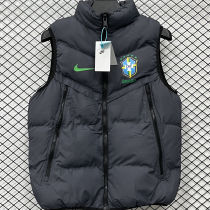 2026/27 Brazil Grey Black Cotton Vest Jacket  J3307 灰黑色