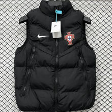 2026/27 Portugal Black Cotton Vest Jacket  J3308 黑色