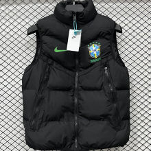 2026/27 Brazil Black Cotton Vest Jacket  J3307 黑色