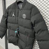2026/27 PSG x Jordan Black Baseball Cotton Windbreaker Jacket BQ7703 黑标