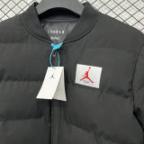 2026/27 Jordan Flight Black Baseball Cotton Windbreaker Jacket BQ7706  红标