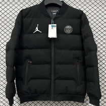 2026/27 PSG x Jordan Black Baseball Cotton Windbreaker Jacket BQ7703 黑标