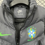 2026/27 Brazil Grey Black Cotton Vest Jacket  J3307 灰黑色