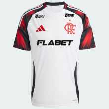 2025/26 Flamengo 1:1 Quality Away White Fans Soccer Jersey 全广告